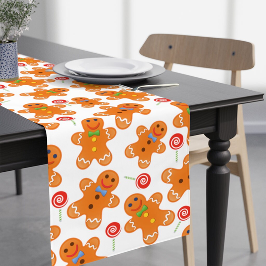 Gingerbread Man Table Runner, Christmas Gifts, Housewarming Gift, Decor, Decor