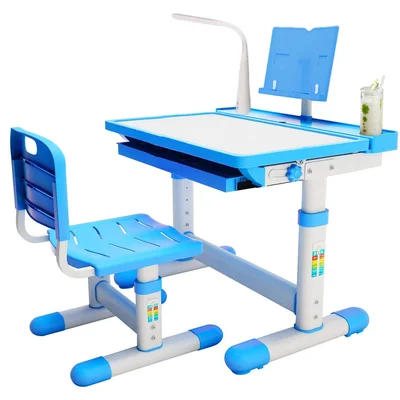 Boscobel Kids Desk Table And Chair Set Adjustable Height Childs Study Desks School Student Writing Tables W/pull Out Drawer Storage,pencil Case,bookst