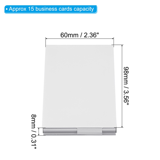 2x Metal Business Card Holder, Aluminum Professional Pocket Card Case