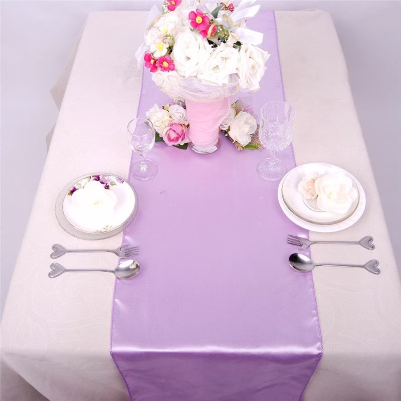 Lilac Table Runners Satin Fabric
