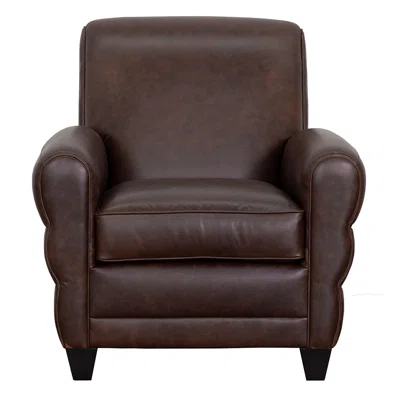 Parisian 35" W Full Grain Genuine Leather Lounge Chair