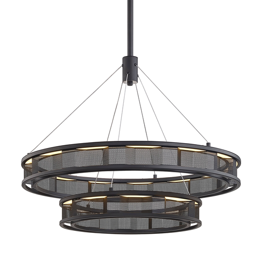 Troy Lighting Fuze 29-inch Modern Bronze LED Two-Tier Pendant