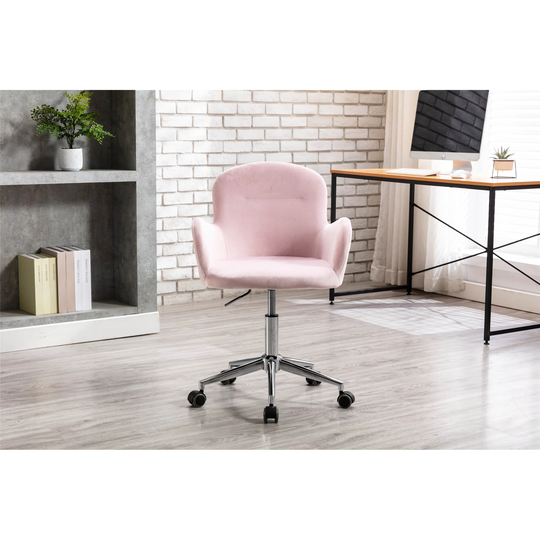 Modern Leisure Velvet Swivel Shell Arm Chair