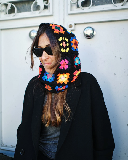 Crochet Balaclava, Colorful Hoodie, Granny Square Hat, Winter Winter Hat, Hoodie, Accessories