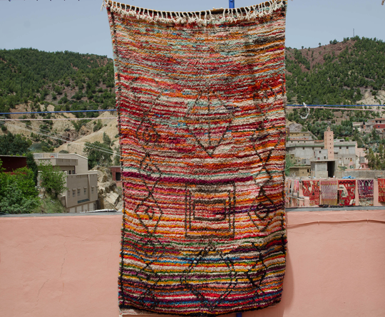 6x9 Vintage Colorful Moroccan Rug 5x9 - Handmade For Living Room & Bedroom Unique Shaggy Handwoven Wool Berber Abb21179