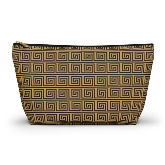 Greek Key Pouch, Cosmetic Bag, Pencil Case
