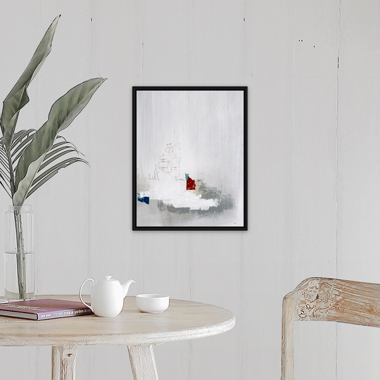 "Across the Block VII" Black Float Frame Canvas Art