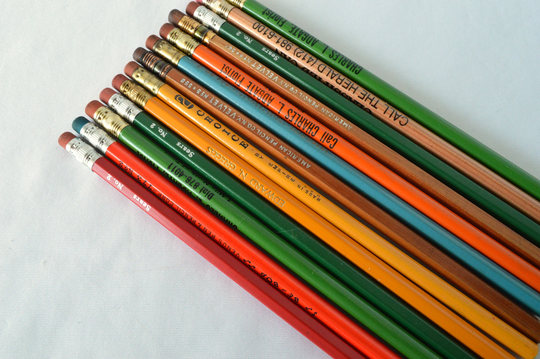 Vintage Unused Pencils, Oh/Pa Regional Businesses Advertising Pencils