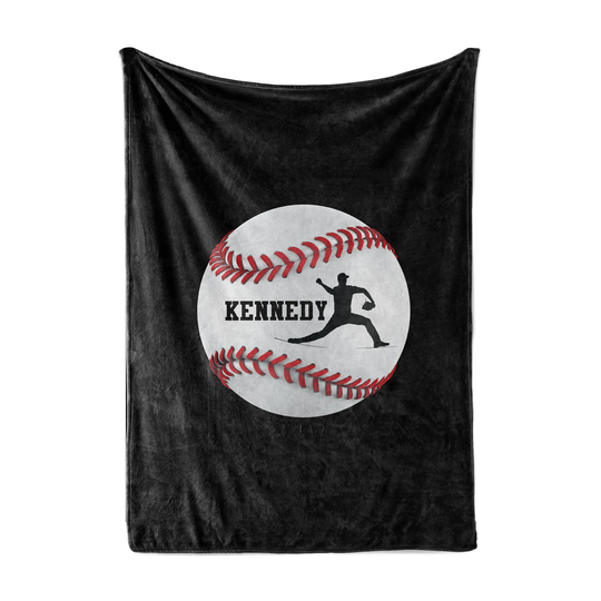 Personalized Baseball, Pitcher, Batter & Catcher. Many Colors To Choose From. 3 Sizes Available, 30"x40", 50"x60" 60"x 80"