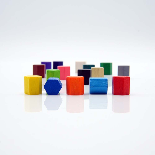 Wooden Small Hexagon 9x10mm [17 Colors Options] Replacement Token To Board Games/Pnp