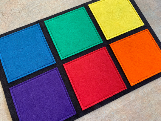 Color Sorting Learn & Play Felt Mat | Montessori Matching Learning Toys Busy Bag Kids Gift/Activity Homeschool Preschool