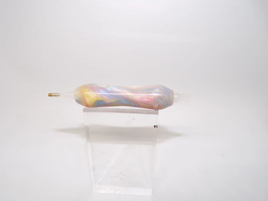 Mini Diamond Painting Pen, Opal Pearl, White, Swirl, Stylus Handturned, Acrylic