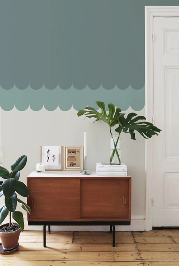 Solid Colors Wallpaper, Simple Paint Scalloped Mural, Home Décor, Wall Decal, Plain Color Removable Wallpaper N024