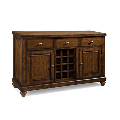 58" Wide 3 Drawer Mango Solid Wood Sideboard