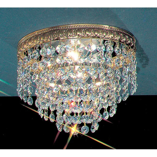 Classic Lighting 6" Crystal Flushmount from the Crystal Baskets