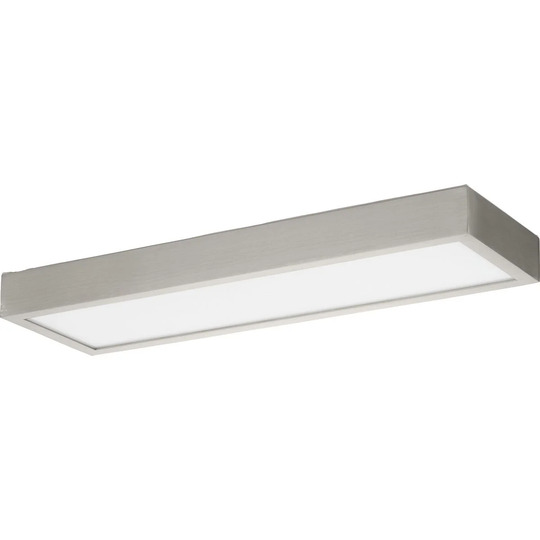 Everlume Collection 1-Light Brushed Nickel Frosted Glass LED Modern Bath Vanity Linear Panel Light