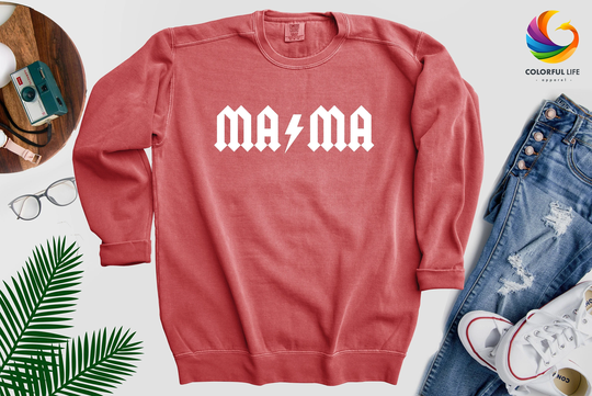 Mama Sweatshirt, Comfort Colors Mothers Day Gift From Daughter, First Gift, Boy Girl Sweater
