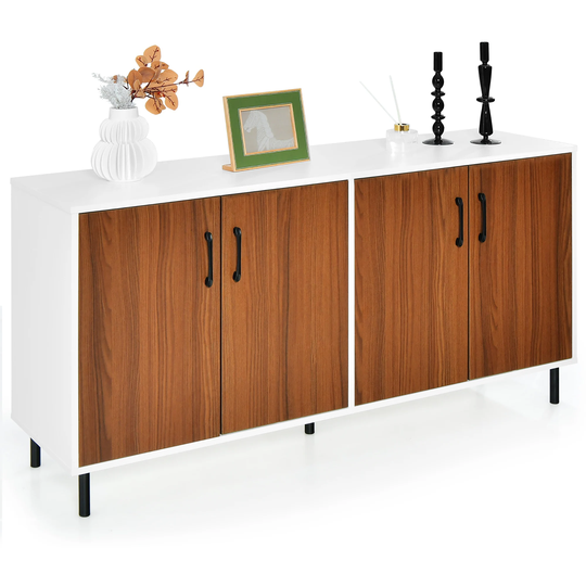 Costway Buffet Server Sideboard Kitchen Storage Cabinet Cupboard with - 58'' x 16'' x 30'' (L x W x H)