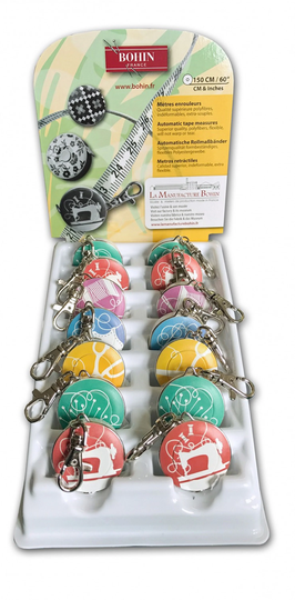 Tape Measure 60In Couture Designs With Lobster Claw Clasp For Clipping Anywhere # 98577 - Choose Pattern