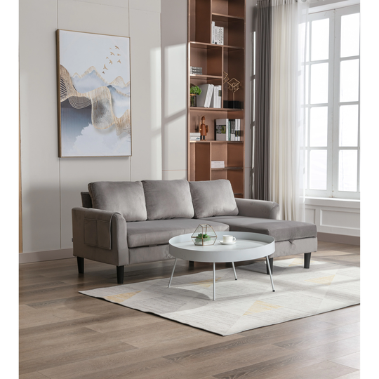 Sectional Sofa, Recliner Sleeper Sofa with Storage Convertible Chaise Sofa Bed