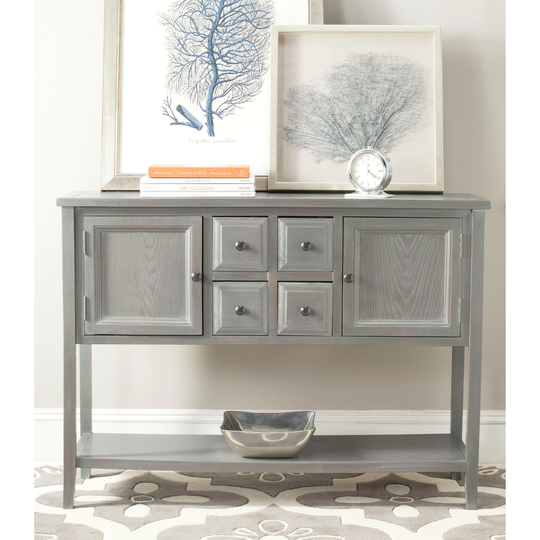 SAFAVIEH Charlotte Ash Grey Storage Sideboard