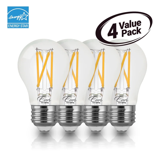 Euri Lighting Dimmable LED A15, 4.5W (50W Equiv.) 450lm, 80 CRI, Clear Glass, Warm White (2700K) - 2700K