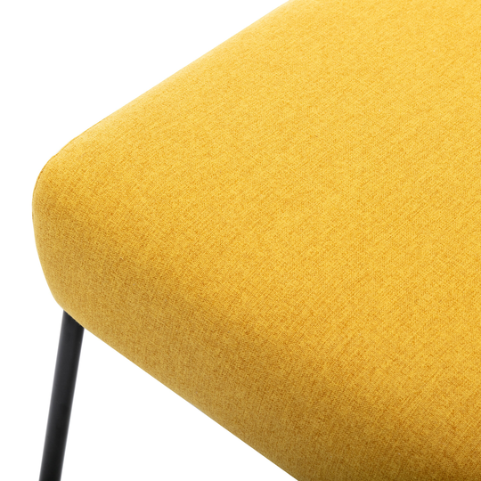 Mid-Century Style Wire Metal Frame Slipper Chair, Armless Accent Chair Lounge Chair with Metal Feet for Living Room, Bedroom