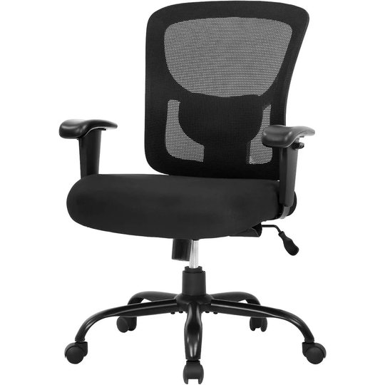 Office Chair 400lbs Desk Chair Mesh Computer Chair with Lumbar Support Wide Seat Adjust Arms Rolling Swivel High Back Task