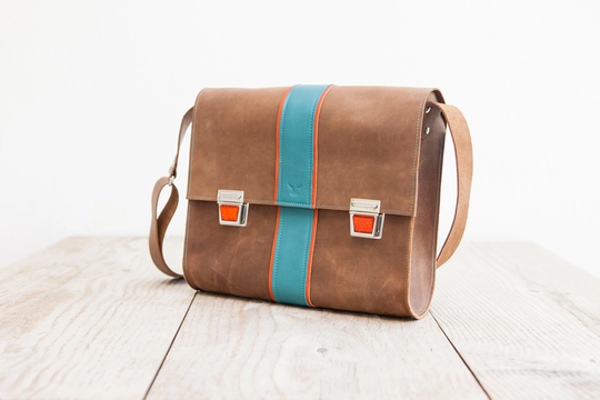 Nut Brown Laptop Bag Of Haeute, Finest Handwork Made in Germany, 5 Sizes