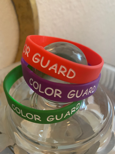 Color Guard Bracelet, Color Guard, Flag Corps, Marching Band, Color Charms, Jewelry, Winter Guard, Silicone Colorguard Bracelet