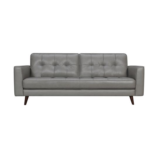 Daeson 86" Mid-Century Modern Leather Square Arm Sofa
