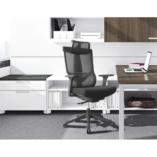 BIFMA CERTIFICATED Black mesh headrest excustive office chair