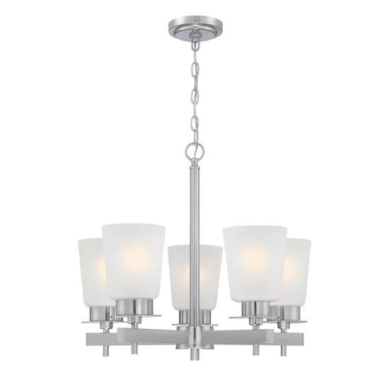Westinghouse Lighting Reynaldo Five Light Indoor Chandelier, Brushed Nickel Finish - 5-Light