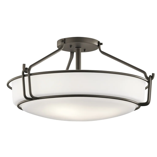 Kichler Lighting Alkire Collection 4-light Olde Bronze Semi-Flush Mount