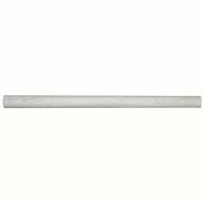 12" x 0.75" Polished Marble Pencil Liner Tile Trim in Polished White Oak