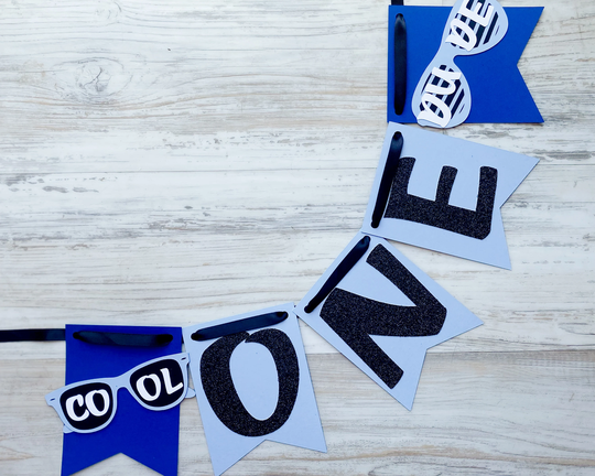One Cool Dude High Chair Banner, Boy's First Birthday Party Decorations, Cake Smash Banner