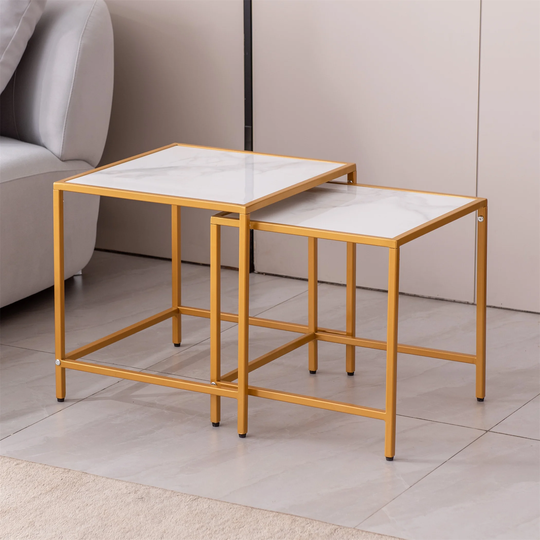 Coffee Table End Table Nesting Side Table, Night Stand 2-Piece Set
