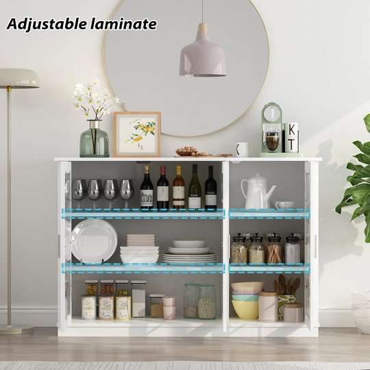 47.2"W 3 Doorstorage Sideboard Buffet Cabinet Console Table