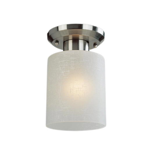 'Cobalt' Brushed Nickel 1-light Flush Mount