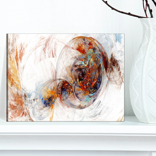 Designart 'Colored Smoke Brown' Abstract Digital Art Canvas Print