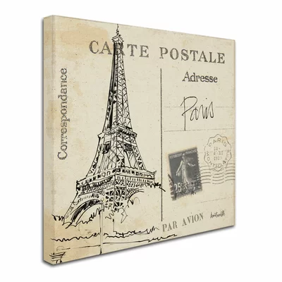 'Postcard Sketches III' by Anne Tavoletti Graphic Art on Wrapped Canvas
