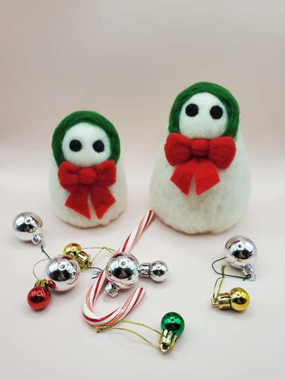 Christmas Ghost | Needle Felted Wreath