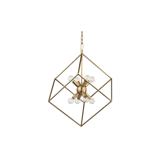 Hudson Valley Roundout 8 Light Aged Brass Pendant