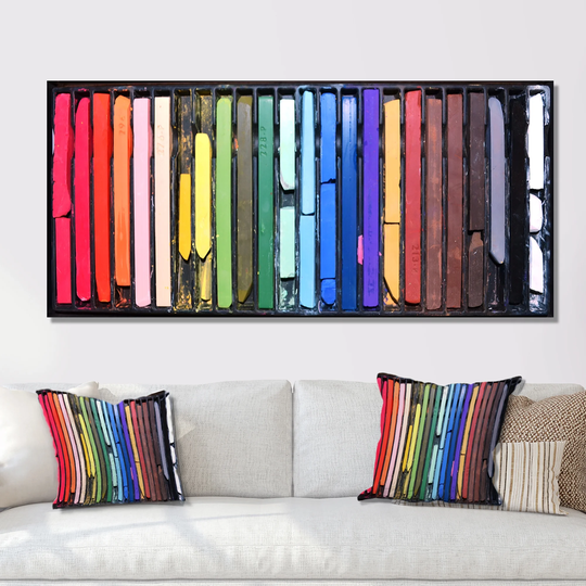 Designart 'Color Paradigm Of Art Sticks' Abstract Canvas Wall Decor