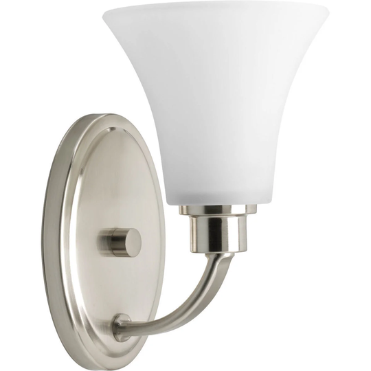 Progress Lighting Silvertone Joy Collection 1-light Brushed Nickel Bath Light