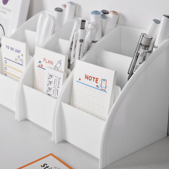 White Pencil Cup, Pen Holder, Modern Office, Desk Organization, Minimalist, Office Decor
