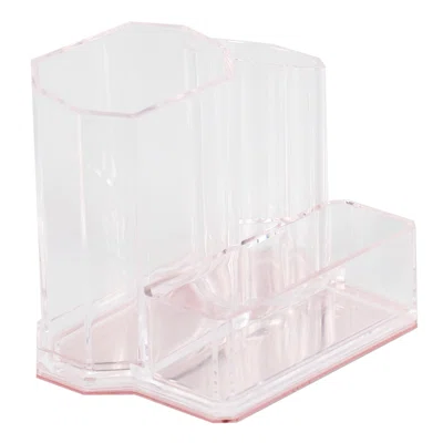 Rebrilliant Plastic Enchantra Make Up Brush Holder With Rose Bottom