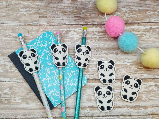 Panda Pencil Hugger/Topper Straw Large Quantity Discounts Available