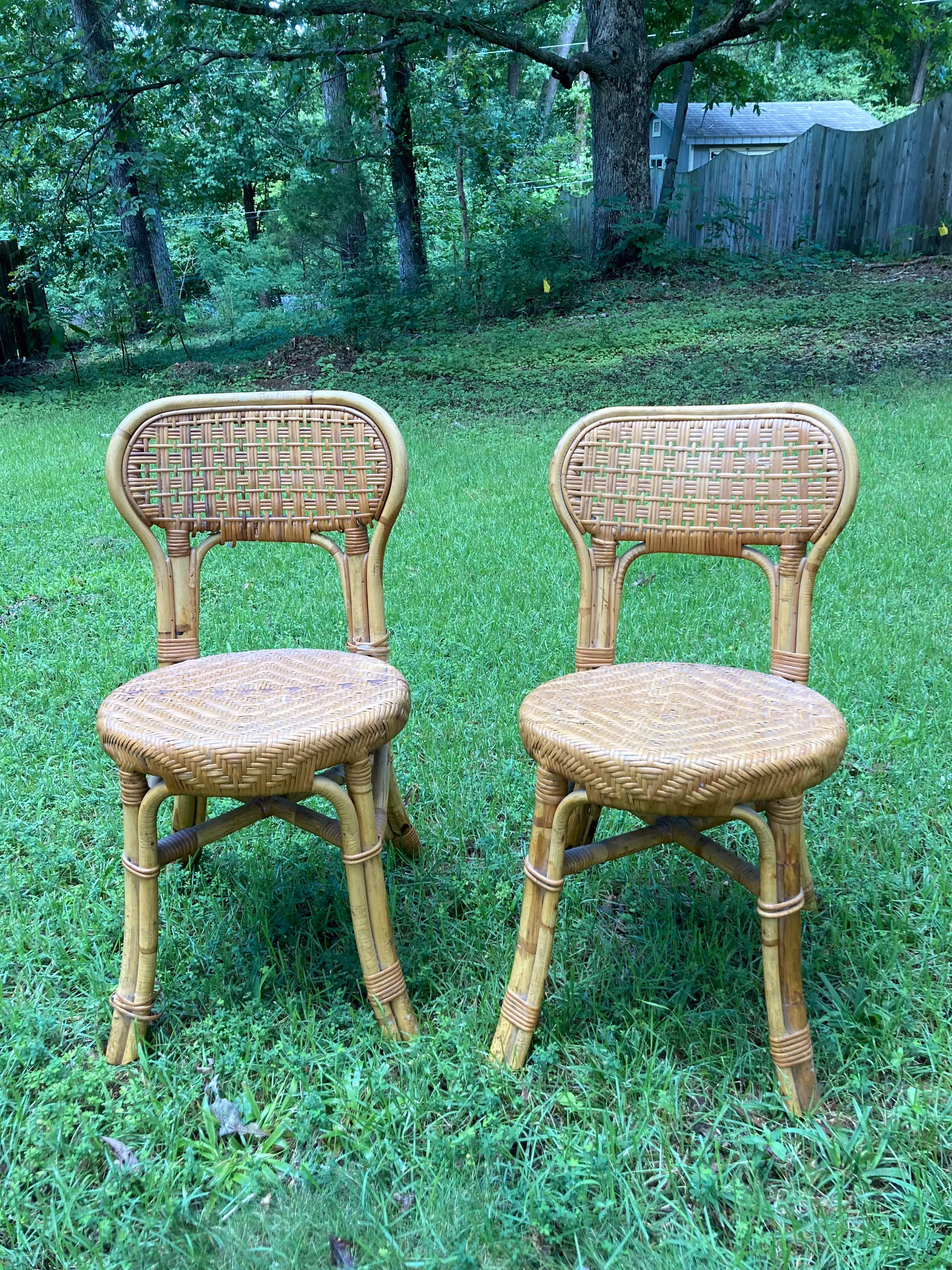 Local Pickup Rattan Chairs