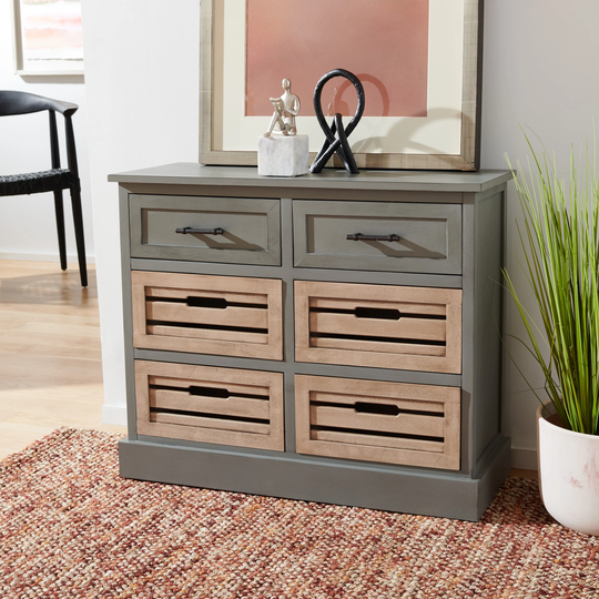 SAFAVIEH Briar Removable 6-Drawer Storage Chest - 31" W x 12.5" L x 26" H